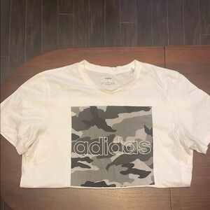adidas White Camo Graphic Tee